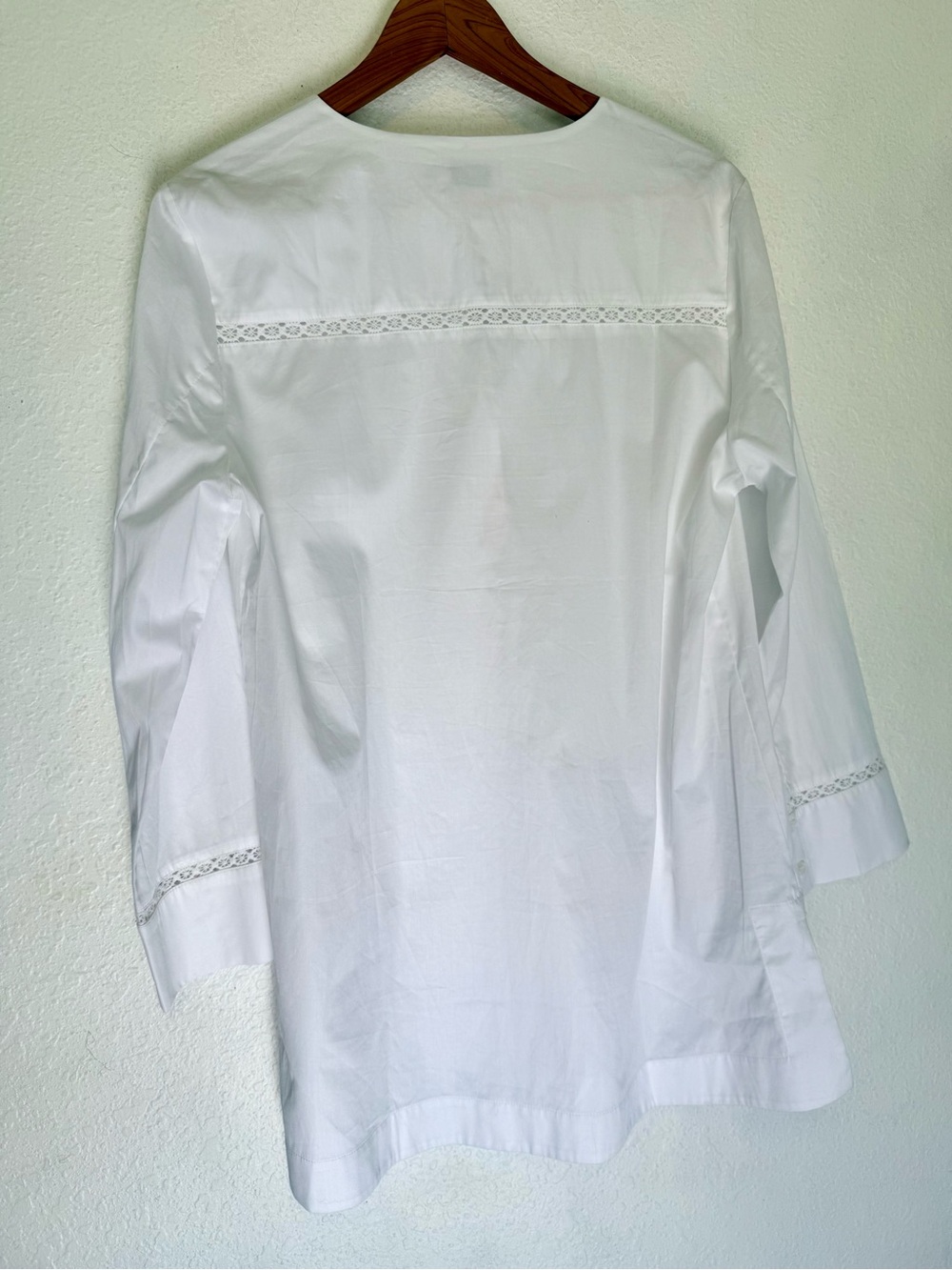Perfect like new Harshman Boxy tunic Popover white 100% cotton Shirt medium - Picture 6 of 12